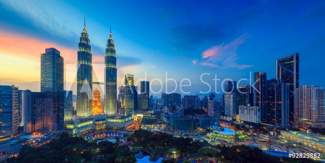 Picture of Kuala Lumper skyline at twilight